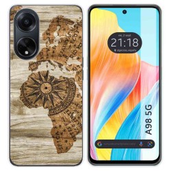 Funda Silicona para Oppo A98 5G diseño Madera 07 Dibujos