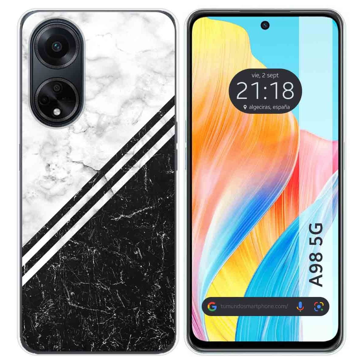 Funda Silicona para Oppo A98 5G diseño Mármol 01 Dibujos