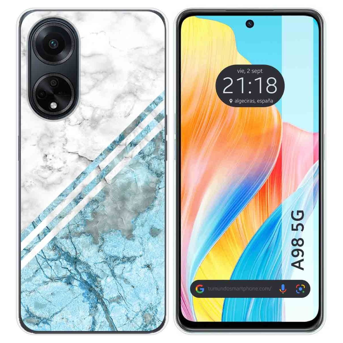 Funda Silicona para Oppo A98 5G diseño Mármol 02 Dibujos