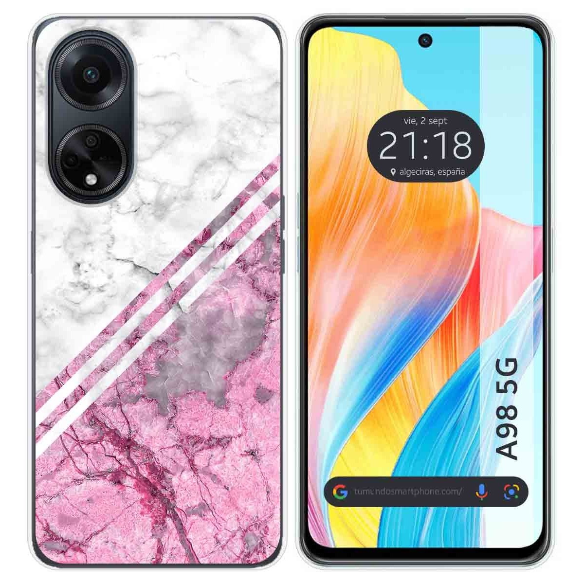 Funda Silicona para Oppo A98 5G diseño Mármol 03 Dibujos