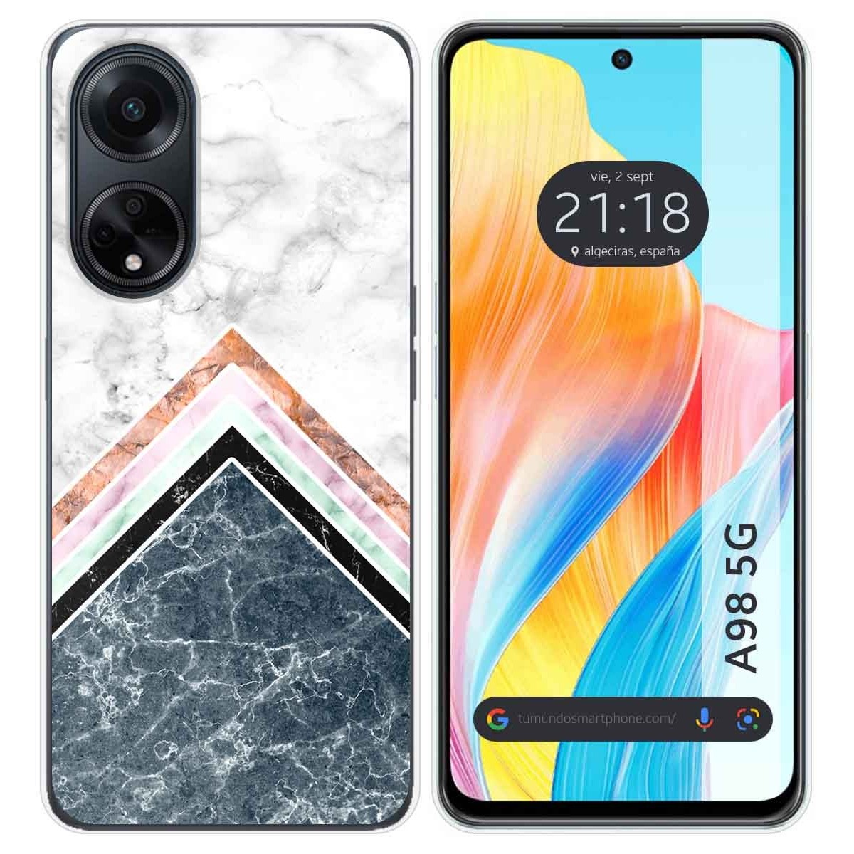 Funda Silicona para Oppo A98 5G diseño Mármol 05 Dibujos