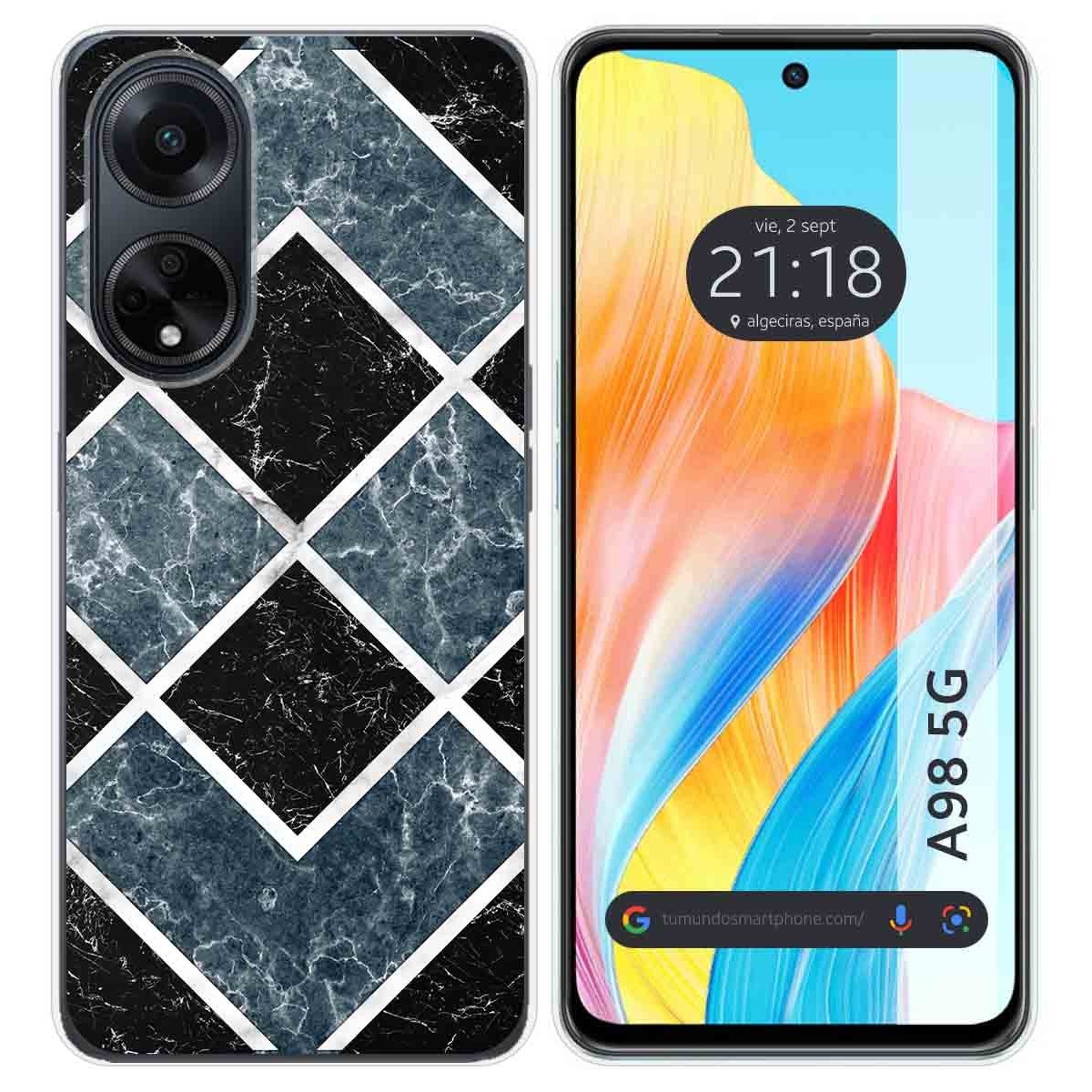 Funda Silicona para Oppo A98 5G diseño Mármol 06 Dibujos
