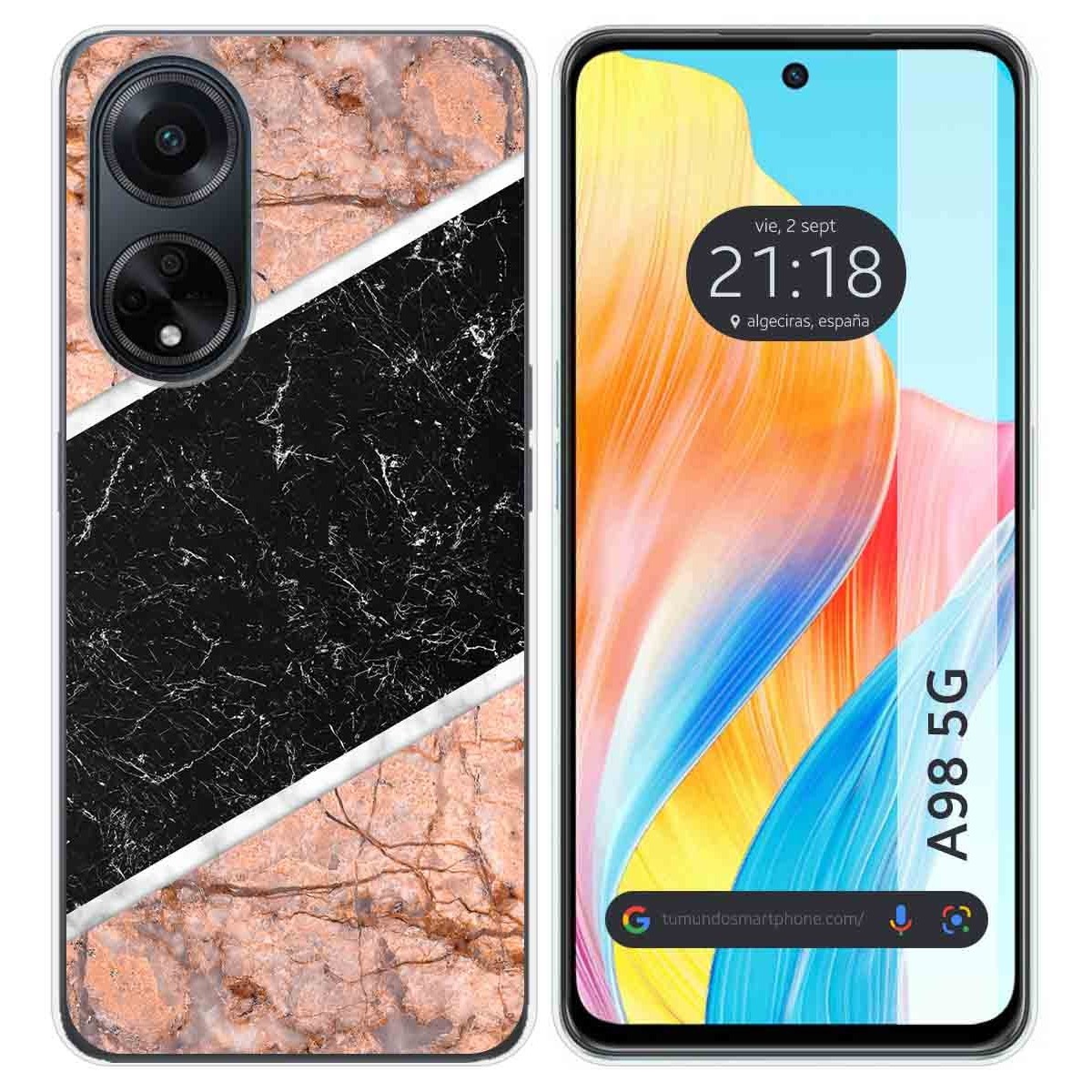 Funda Silicona para Oppo A98 5G diseño Mármol 07 Dibujos