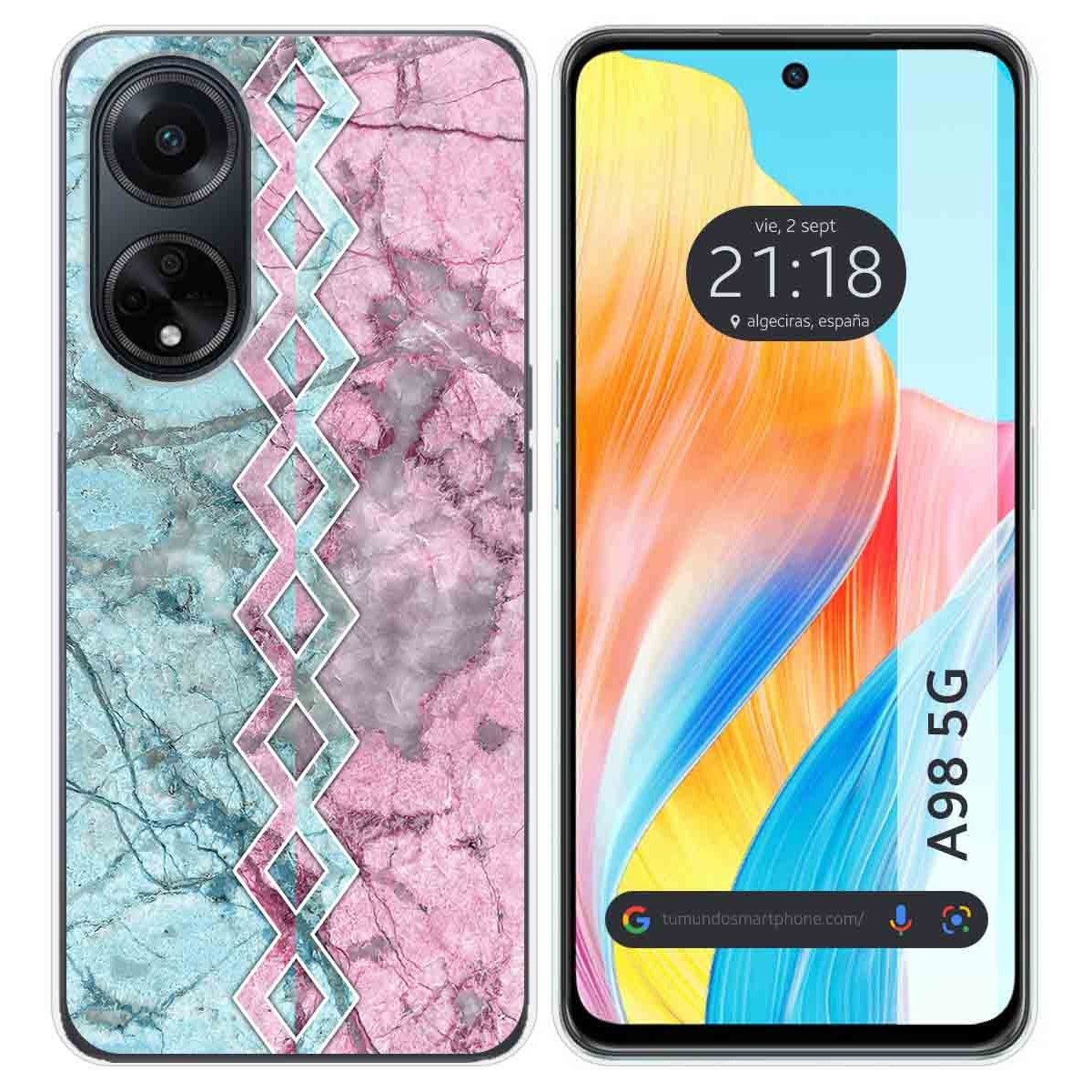 Funda Silicona para Oppo A98 5G diseño Mármol 08 Dibujos