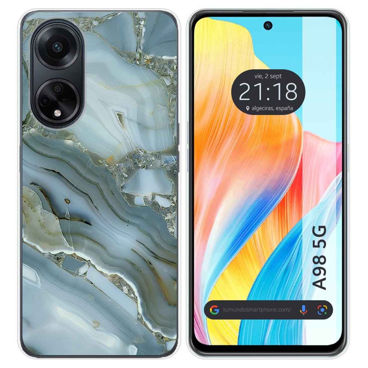 Funda Silicona para Oppo A98 5G diseño Mármol 09 Dibujos