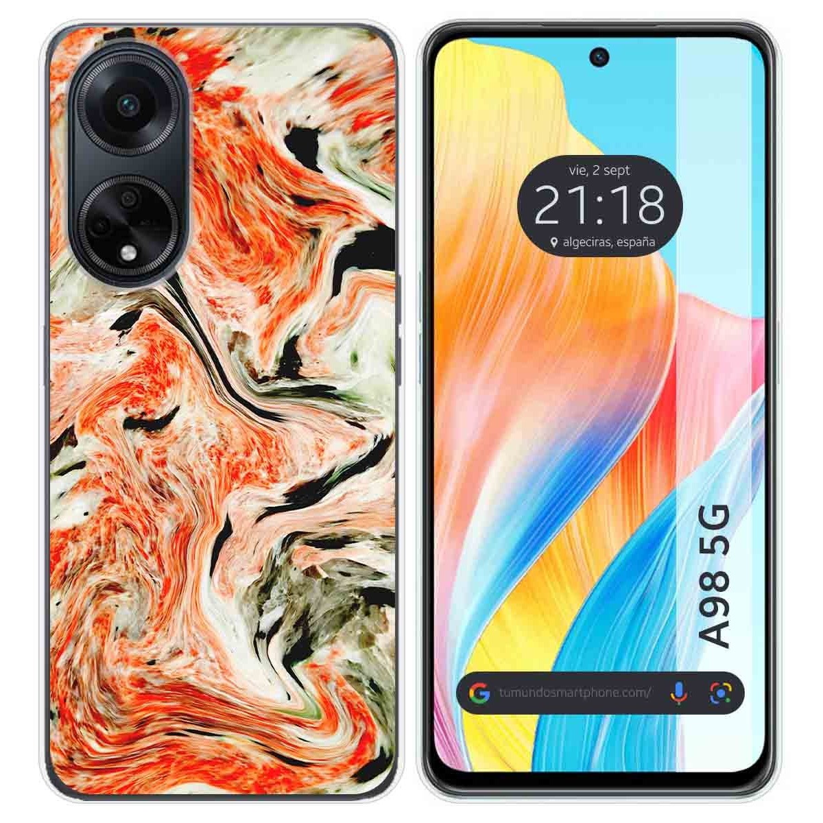 Funda Silicona para Oppo A98 5G diseño Mármol 12 Dibujos