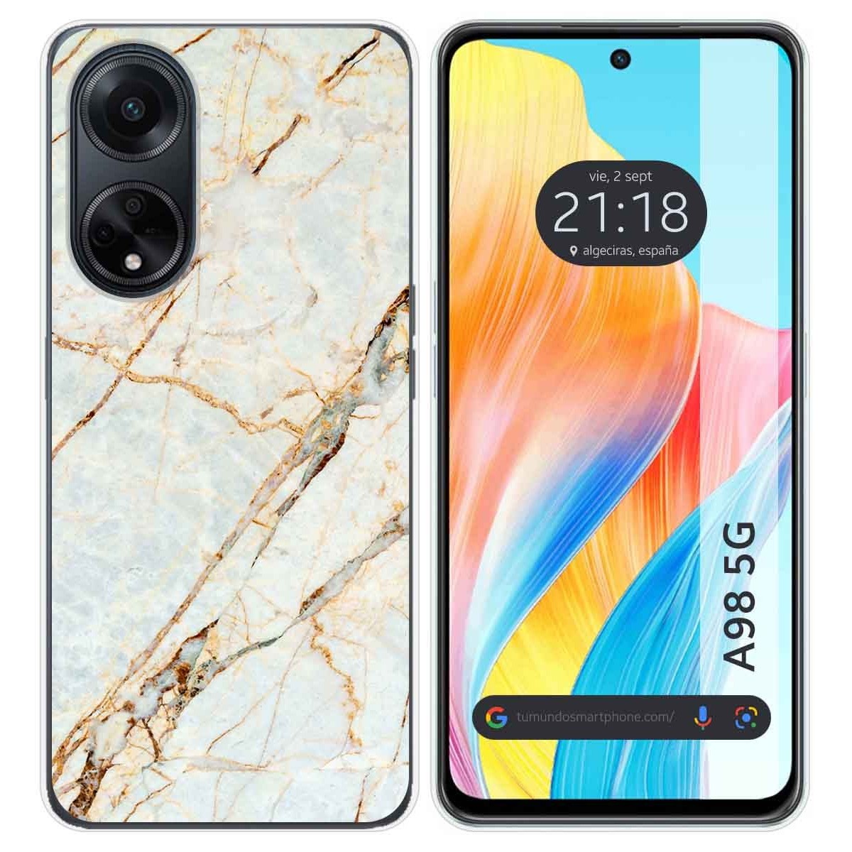 Funda Silicona para Oppo A98 5G diseño Mármol 13 Dibujos
