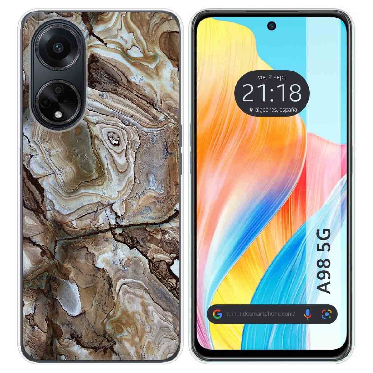 Funda Silicona para Oppo A98 5G diseño Mármol 14 Dibujos