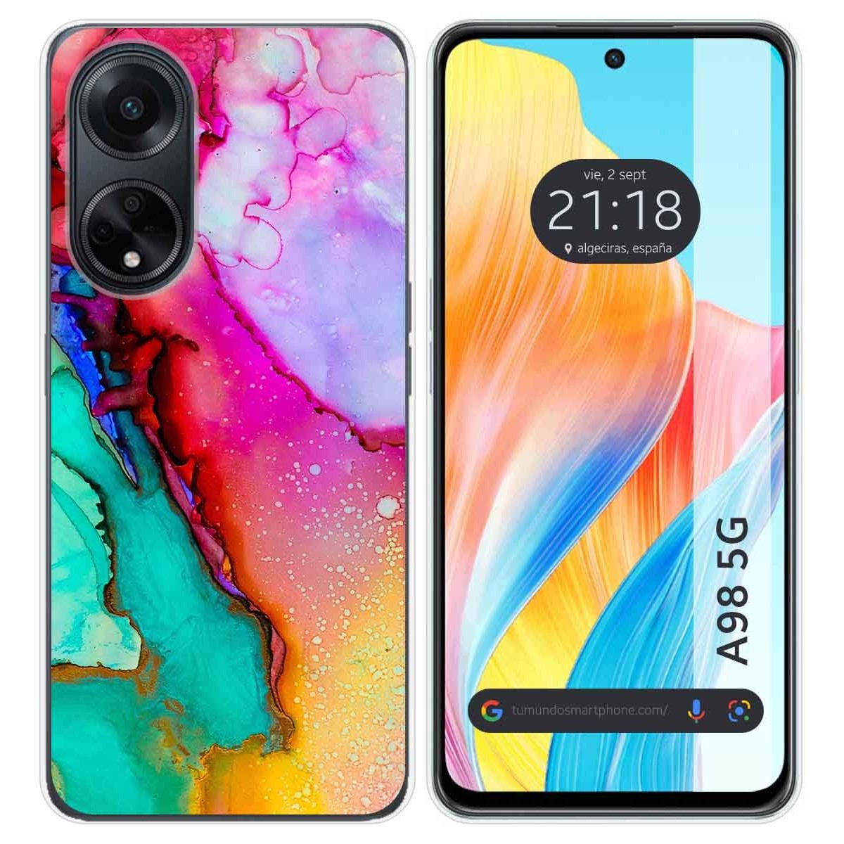 Funda Silicona para Oppo A98 5G diseño Mármol 15 Dibujos