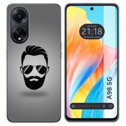 Funda Silicona para Oppo A98 5G diseño Barba Dibujos