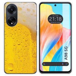 Funda Silicona para Oppo A98 5G diseño Cerveza Dibujos