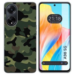 Funda Silicona para Oppo A98 5G diseño Camuflaje Dibujos