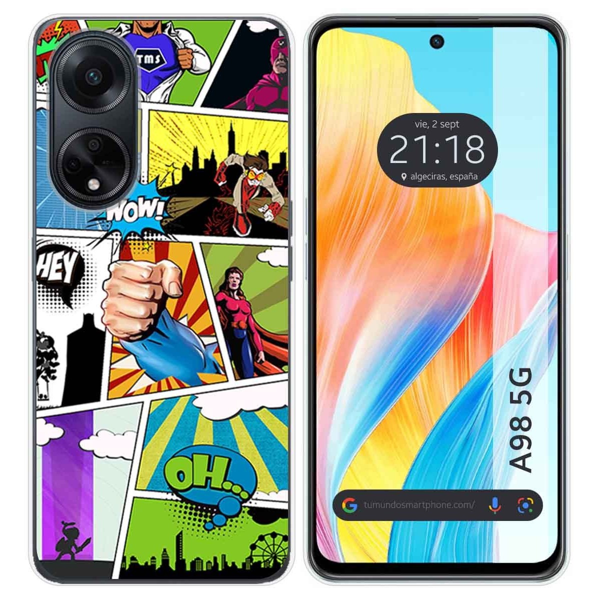 Funda Silicona para Oppo A98 5G diseño Comic Dibujos