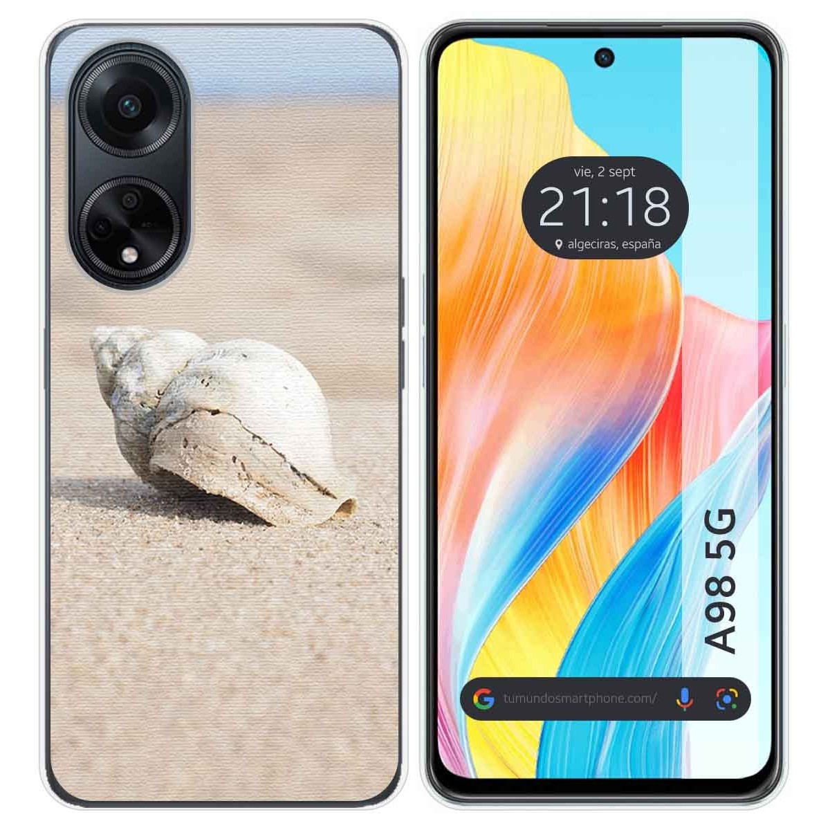 Funda Silicona para Oppo A98 5G diseño Concha Dibujos