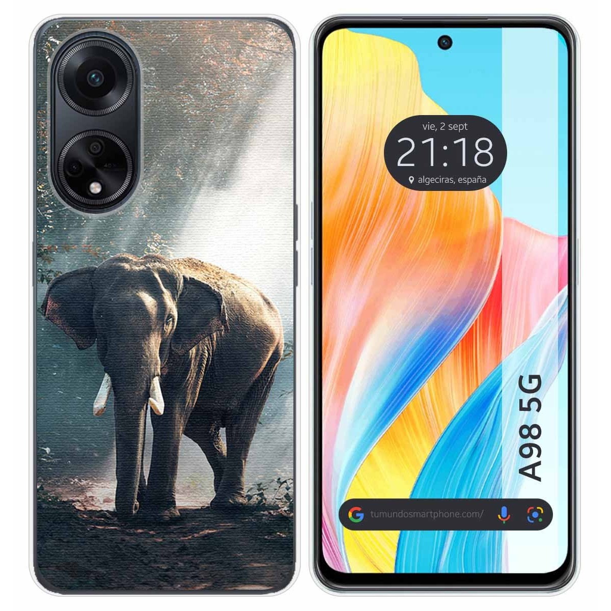 Funda Silicona para Oppo A98 5G diseño Elefante Dibujos