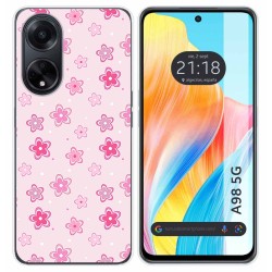 Funda Silicona para Oppo A98 5G diseño Flores Dibujos