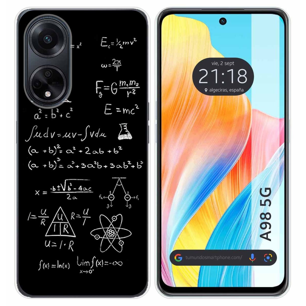 Funda Silicona para Oppo A98 5G diseño Formulas Dibujos