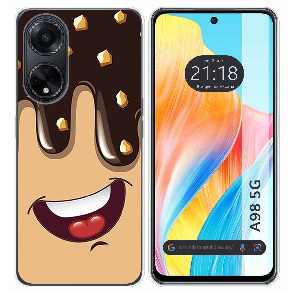 Funda Silicona para Oppo A98 5G diseño Helado Chocolate Dibujos