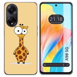 Funda Silicona para Oppo A98 5G diseño Jirafa Dibujos