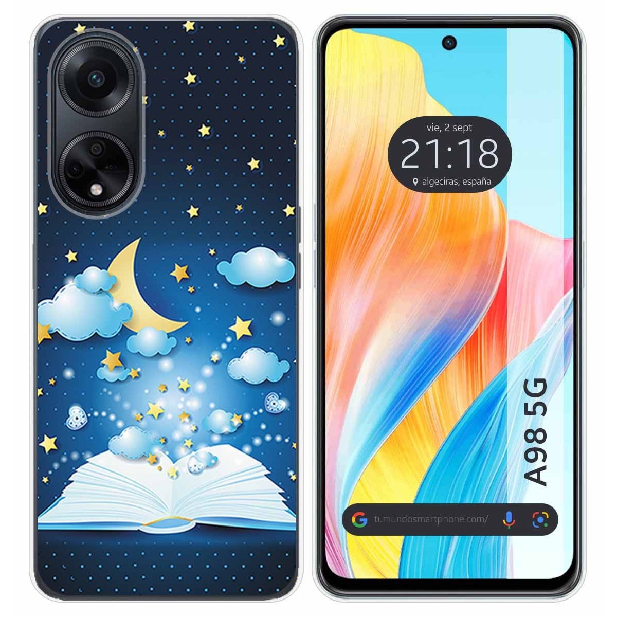 Funda Silicona para Oppo A98 5G diseño Libro Cuentos Dibujos