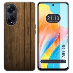 Funda Silicona para Oppo A98 5G diseño Madera Dibujos