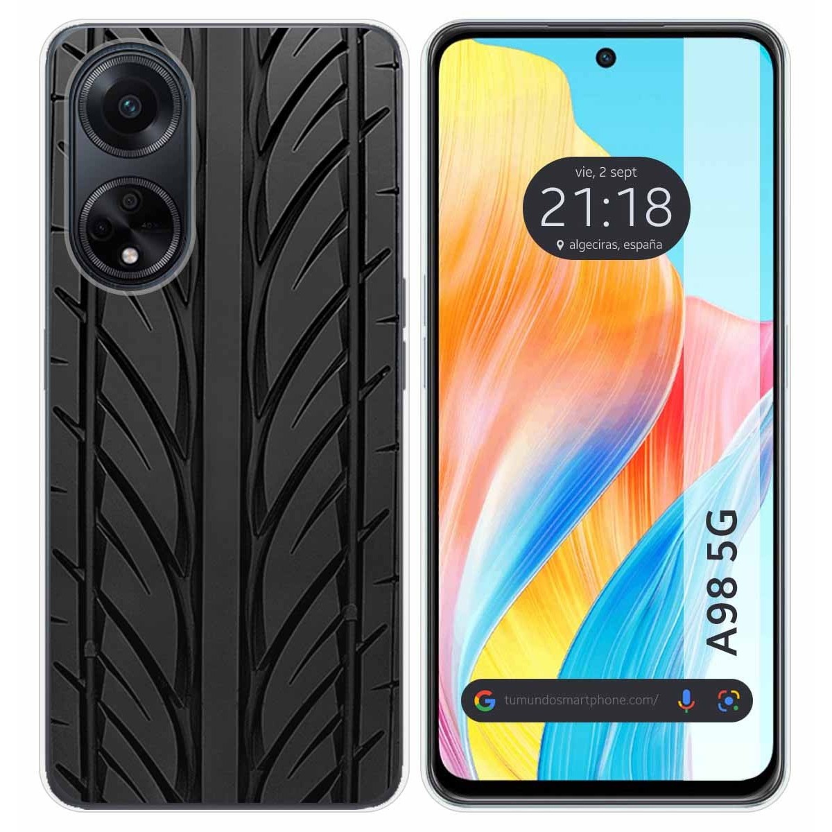 Funda Silicona para Oppo A98 5G diseño Neumatico Dibujos