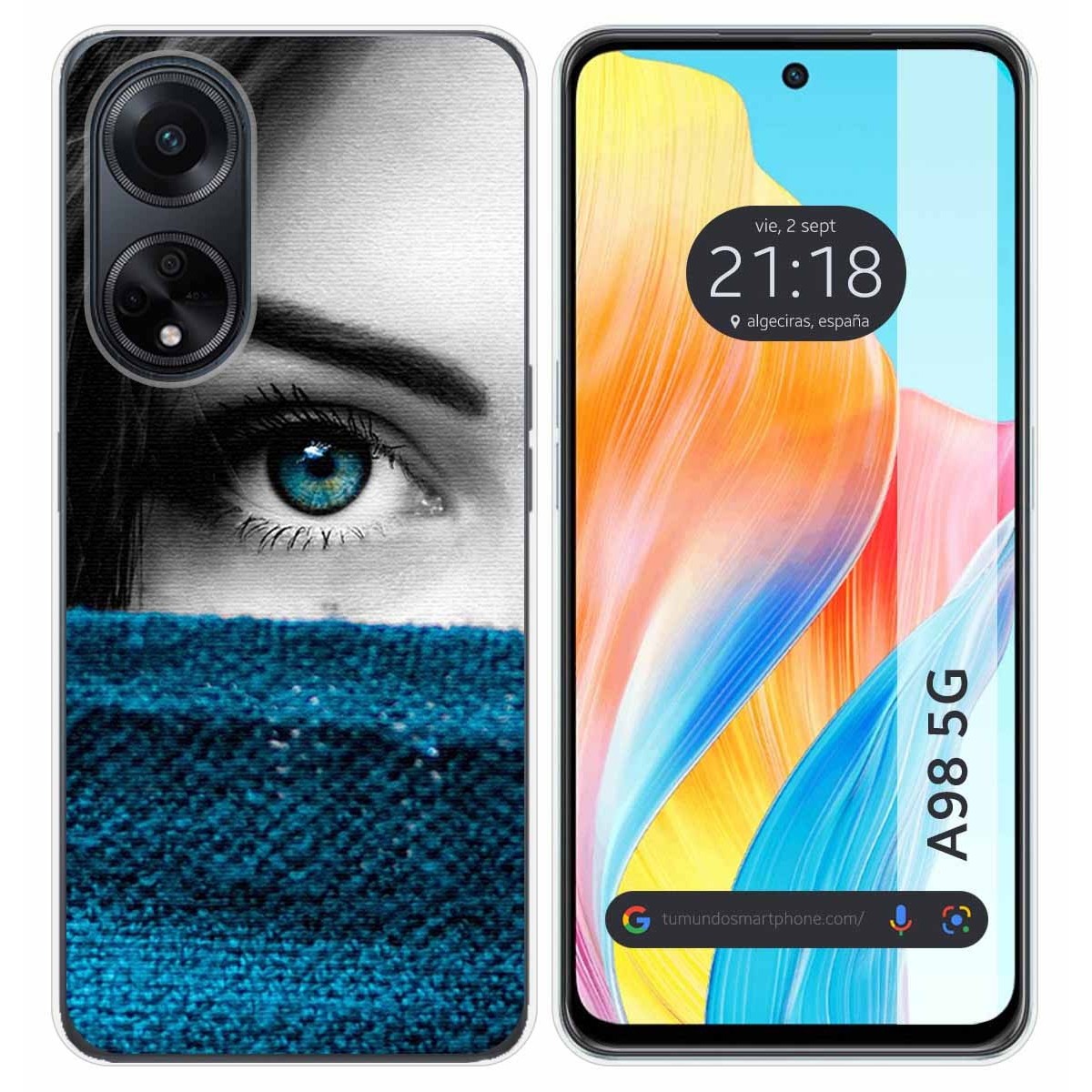 Funda Silicona para Oppo A98 5G diseño Ojo Dibujos