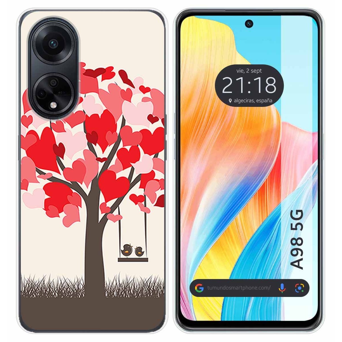 Funda Silicona para Oppo A98 5G diseño Pajaritos Dibujos