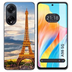 Funda Silicona para Oppo A98 5G diseño Paris Dibujos