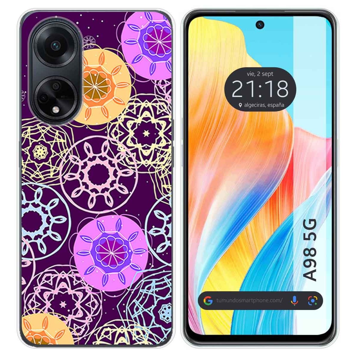 Funda Silicona para Oppo A98 5G diseño Radial Dibujos
