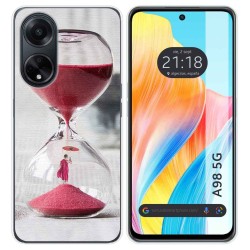 Funda Silicona para Oppo A98 5G diseño Reloj Dibujos