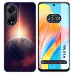 Funda Silicona para Oppo A98 5G diseño Tierra Dibujos