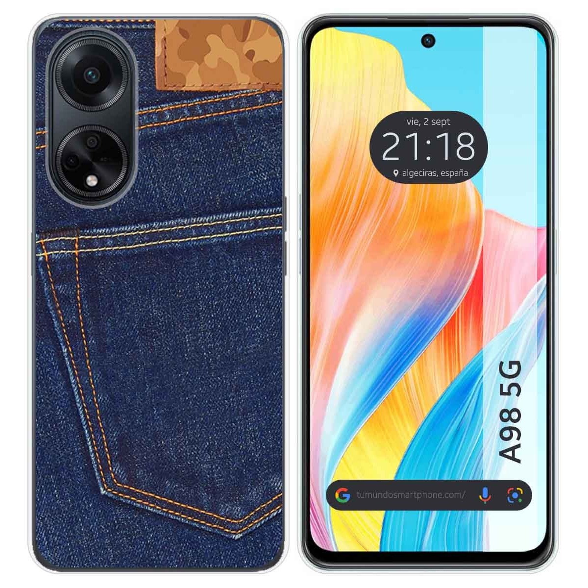 Funda Silicona para Oppo A98 5G diseño Vaquero Dibujos