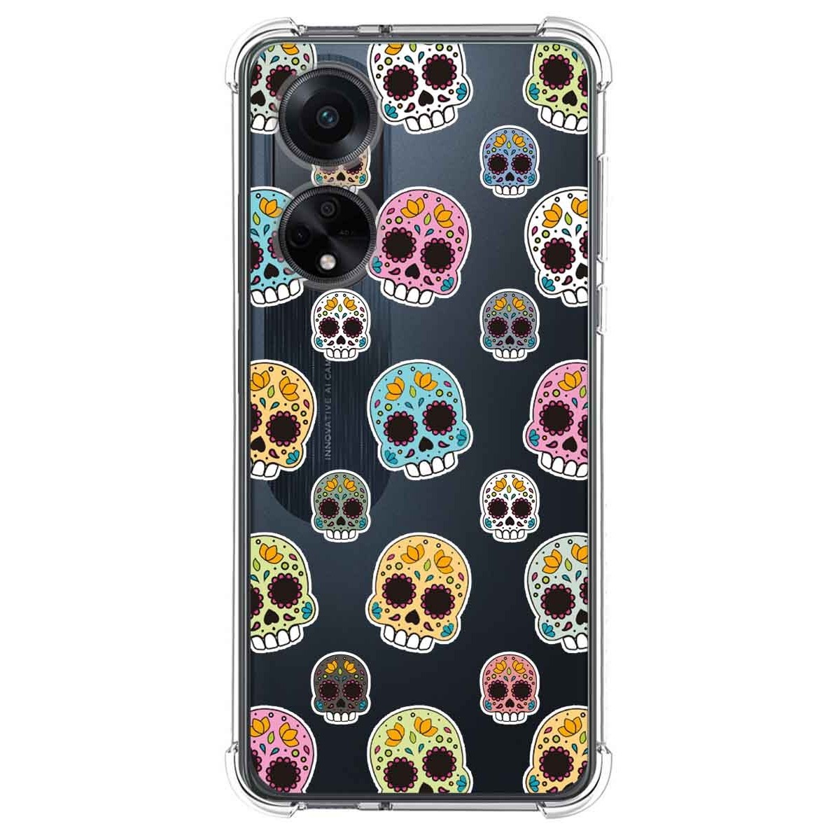 Funda Silicona Antigolpes para Oppo A98 5G diseño Catrina Dibujos