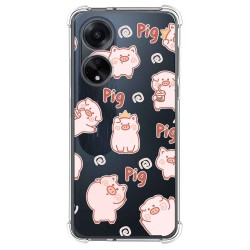 Funda Silicona Antigolpes para Oppo A98 5G diseño Cerdos Dibujos