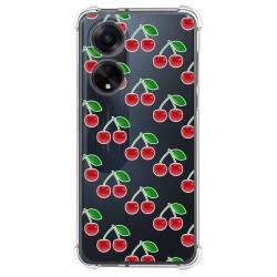 Funda Silicona Antigolpes para Oppo A98 5G diseño Cerezas Dibujos