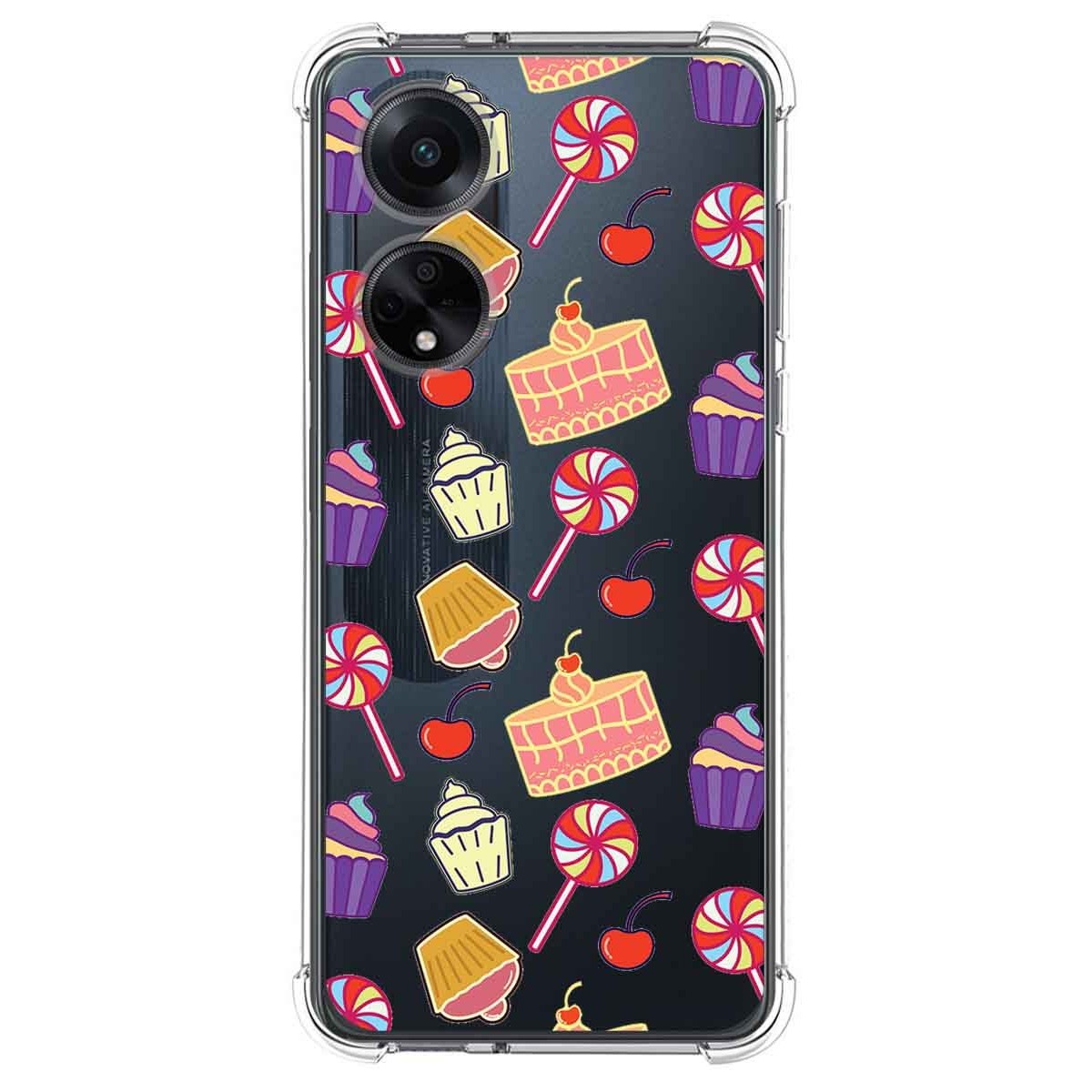 Funda Silicona Antigolpes para Oppo A98 5G diseño Dulces 01 Dibujos