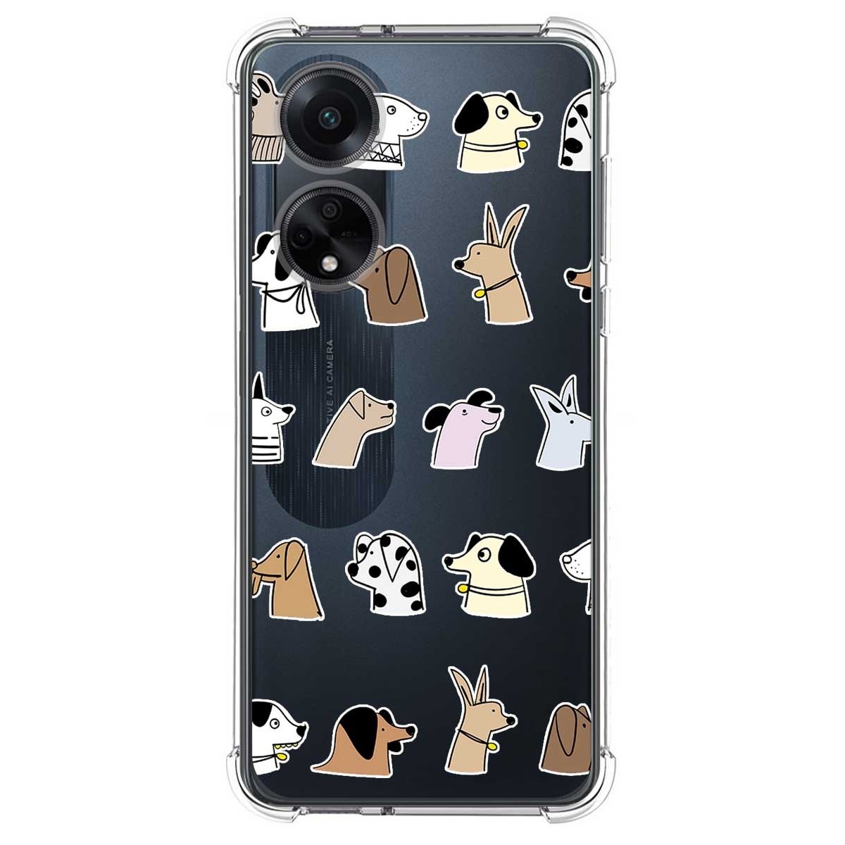 Funda Silicona Antigolpes para Oppo A98 5G diseño Perros Dibujos