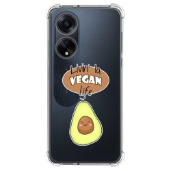 Funda Silicona Antigolpes para Oppo A98 5G diseño Vegan Life Dibujos