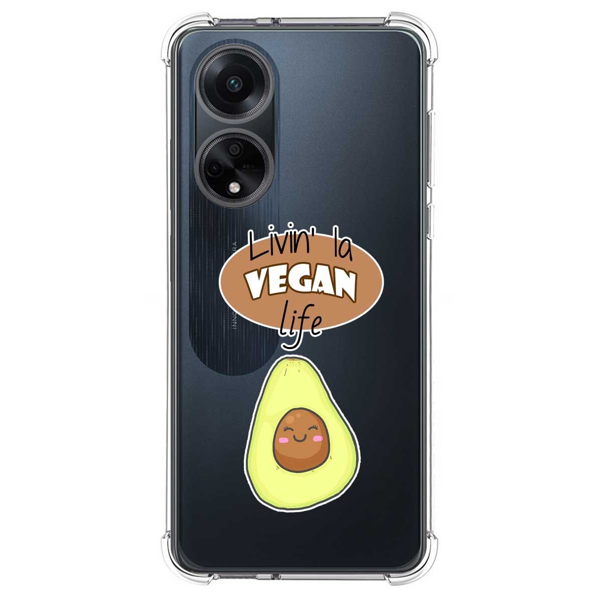 Funda Silicona Antigolpes para Oppo A98 5G diseño Vegan Life Dibujos