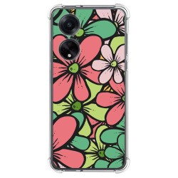 Funda Silicona Antigolpes para Oppo A98 5G diseño Flores 02 Dibujos