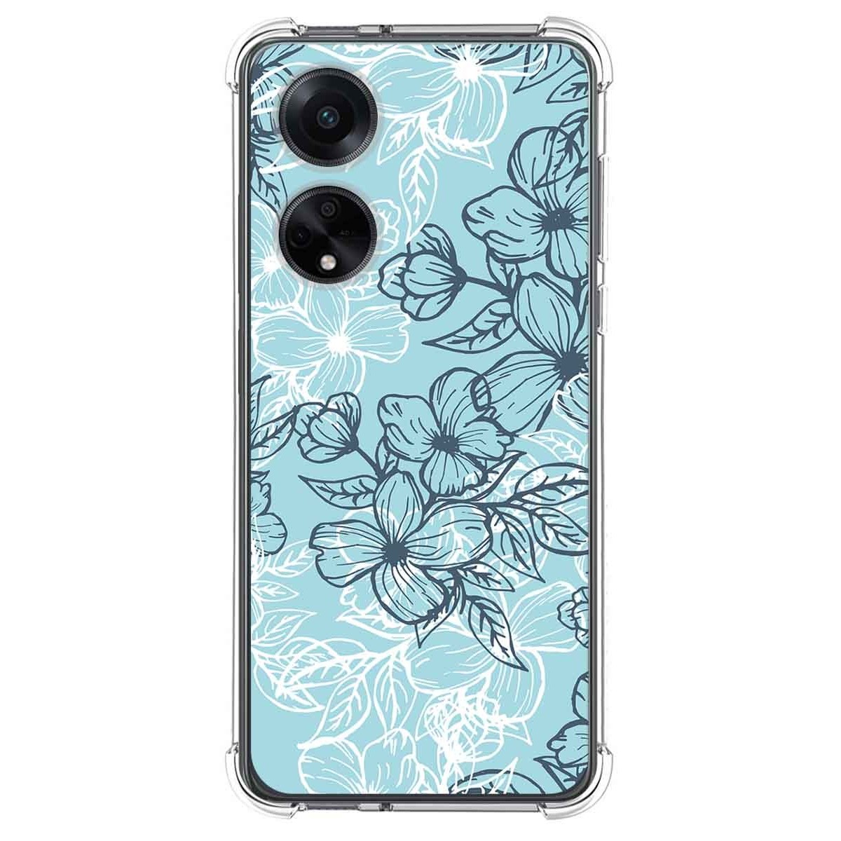 Funda Silicona Antigolpes para Oppo A98 5G diseño Flores 03 Dibujos
