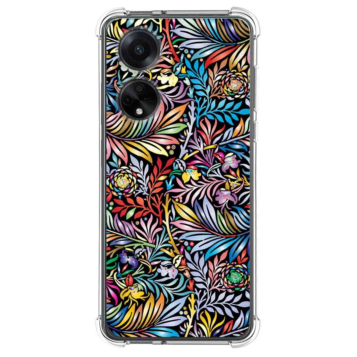 Funda Silicona Antigolpes para Oppo A98 5G diseño Flores 04 Dibujos