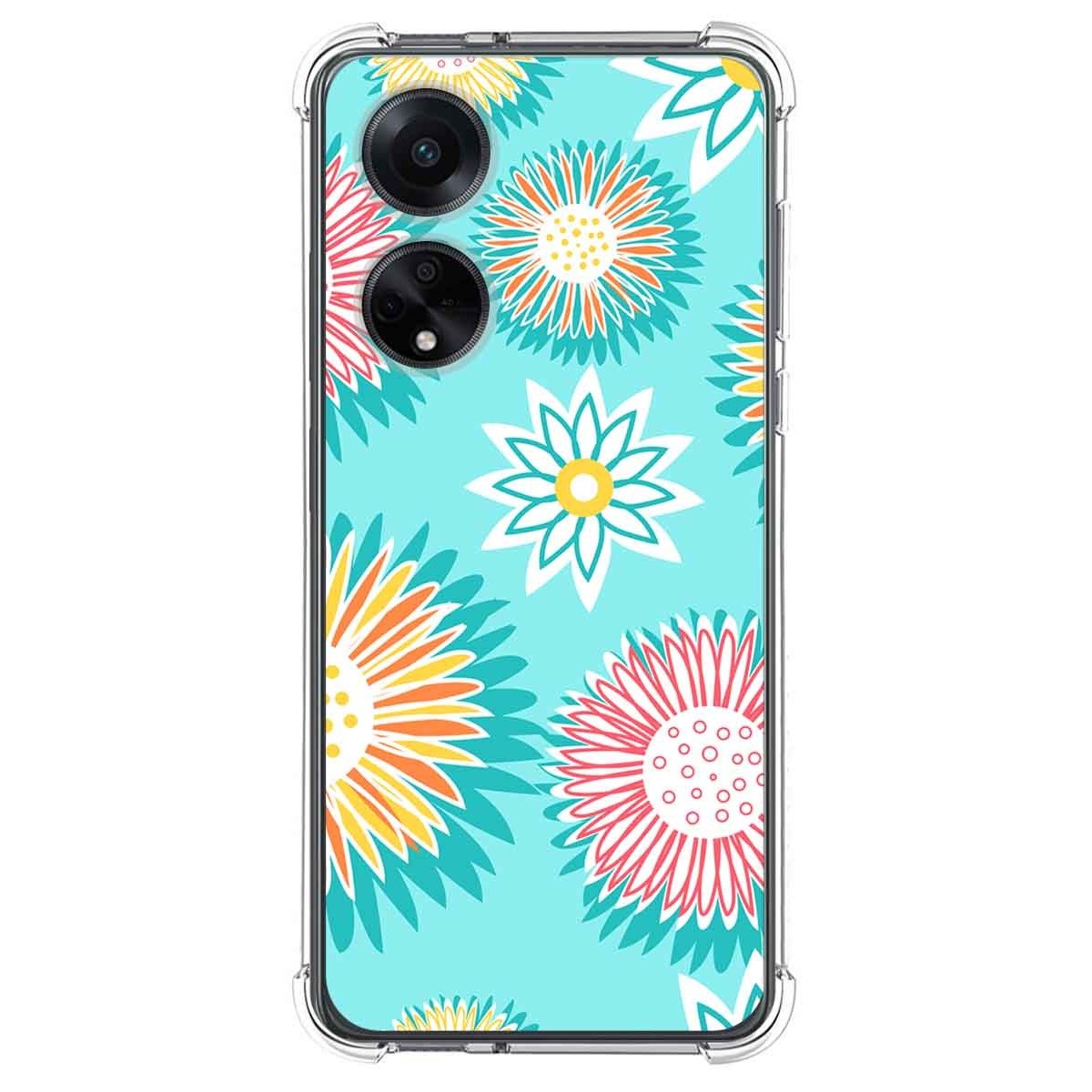 Funda Silicona Antigolpes para Oppo A98 5G diseño Flores 05 Dibujos