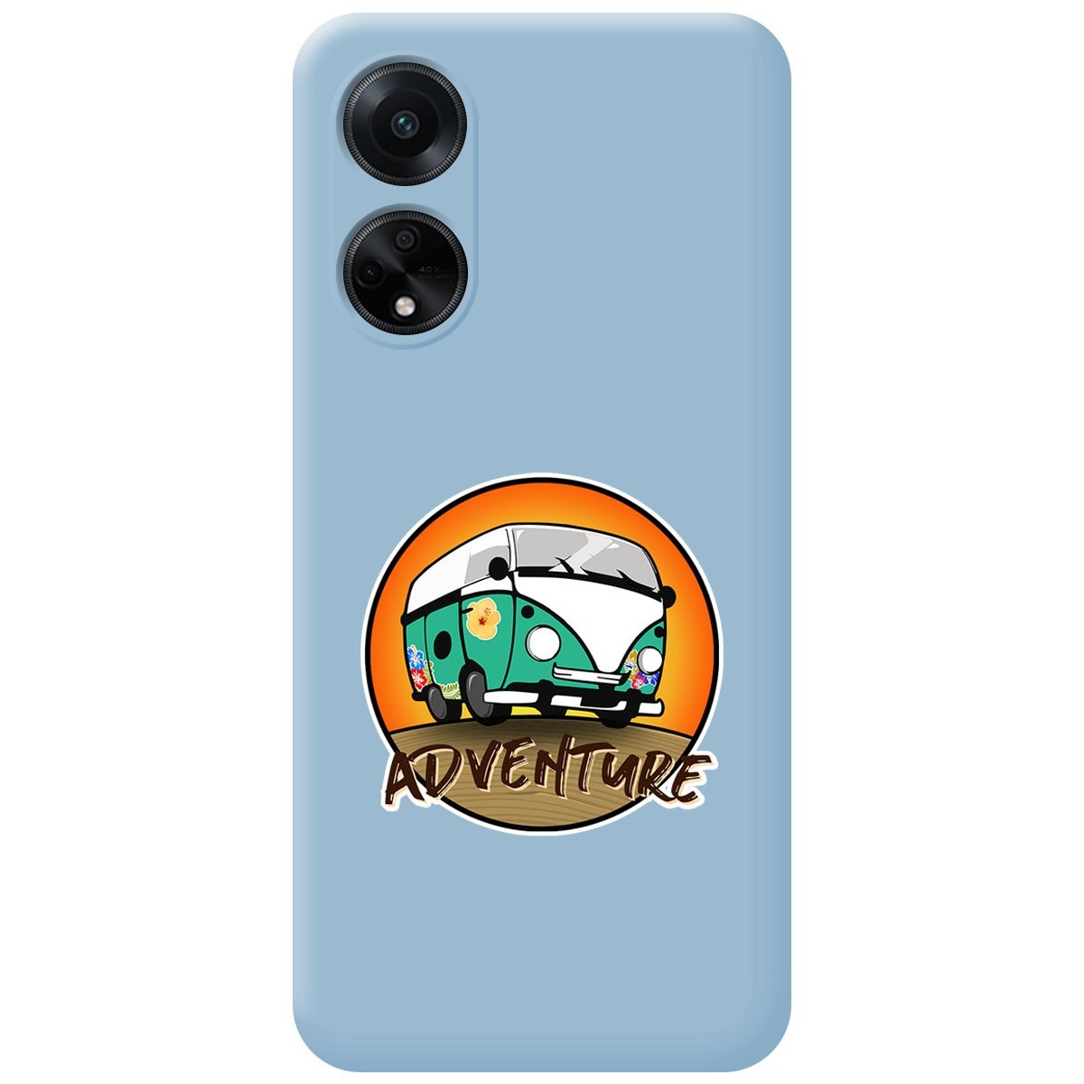Funda Silicona Líquida Azul para Oppo A98 5G diseño Adventure Dibujos
