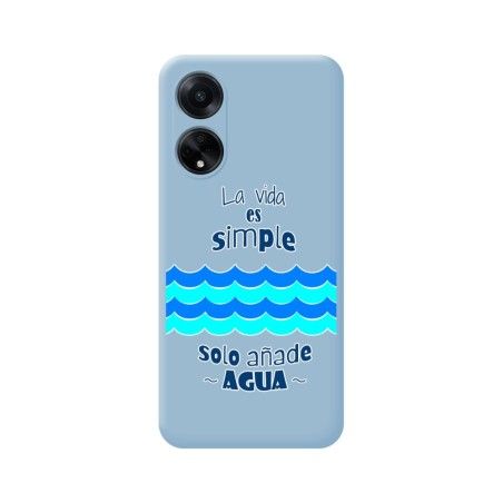 Funda Silicona Líquida Azul para Oppo A98 5G diseño Agua Dibujos