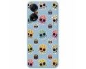 Funda Silicona Líquida Azul para Oppo A98 5G diseño Catrina Dibujos