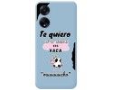 Funda Silicona Líquida Azul para Oppo A98 5G diseño Vaca Dibujos