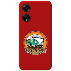 Funda Silicona Líquida Roja para Oppo A98 5G diseño Adventure Dibujos
