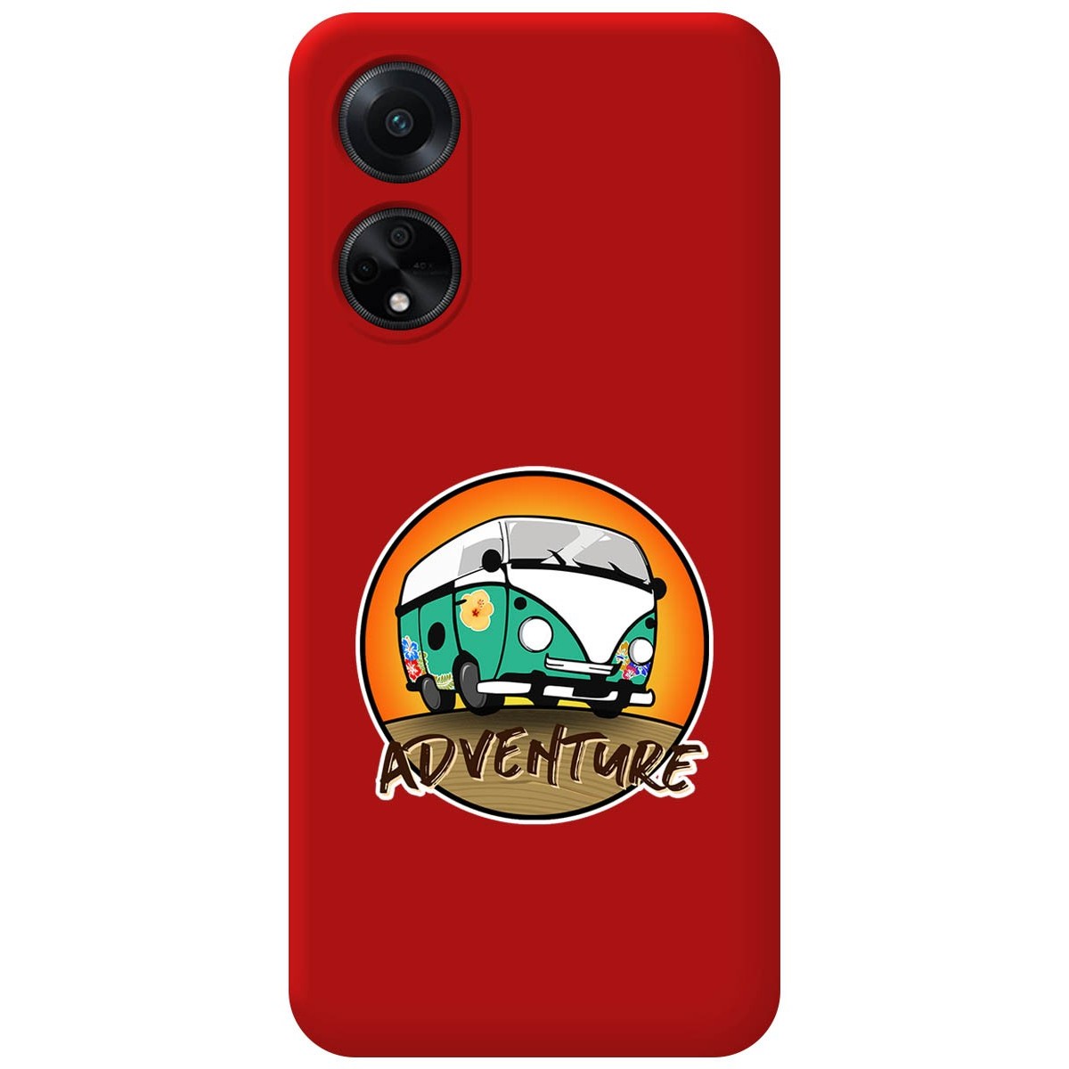 Funda Silicona Líquida Roja para Oppo A98 5G diseño Adventure Dibujos
